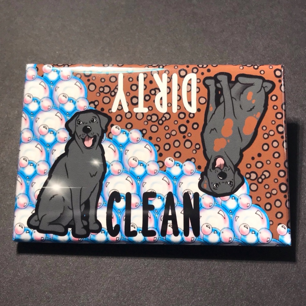 Black Labrador Retriever Dog Dishwasher Magnet